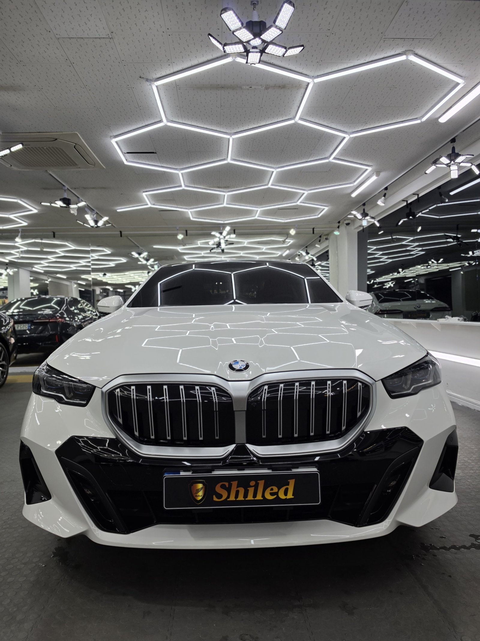 BMW 530i 백색 신차 F5 유리막코팅 - 부산 신차 유리막코팅 전면
