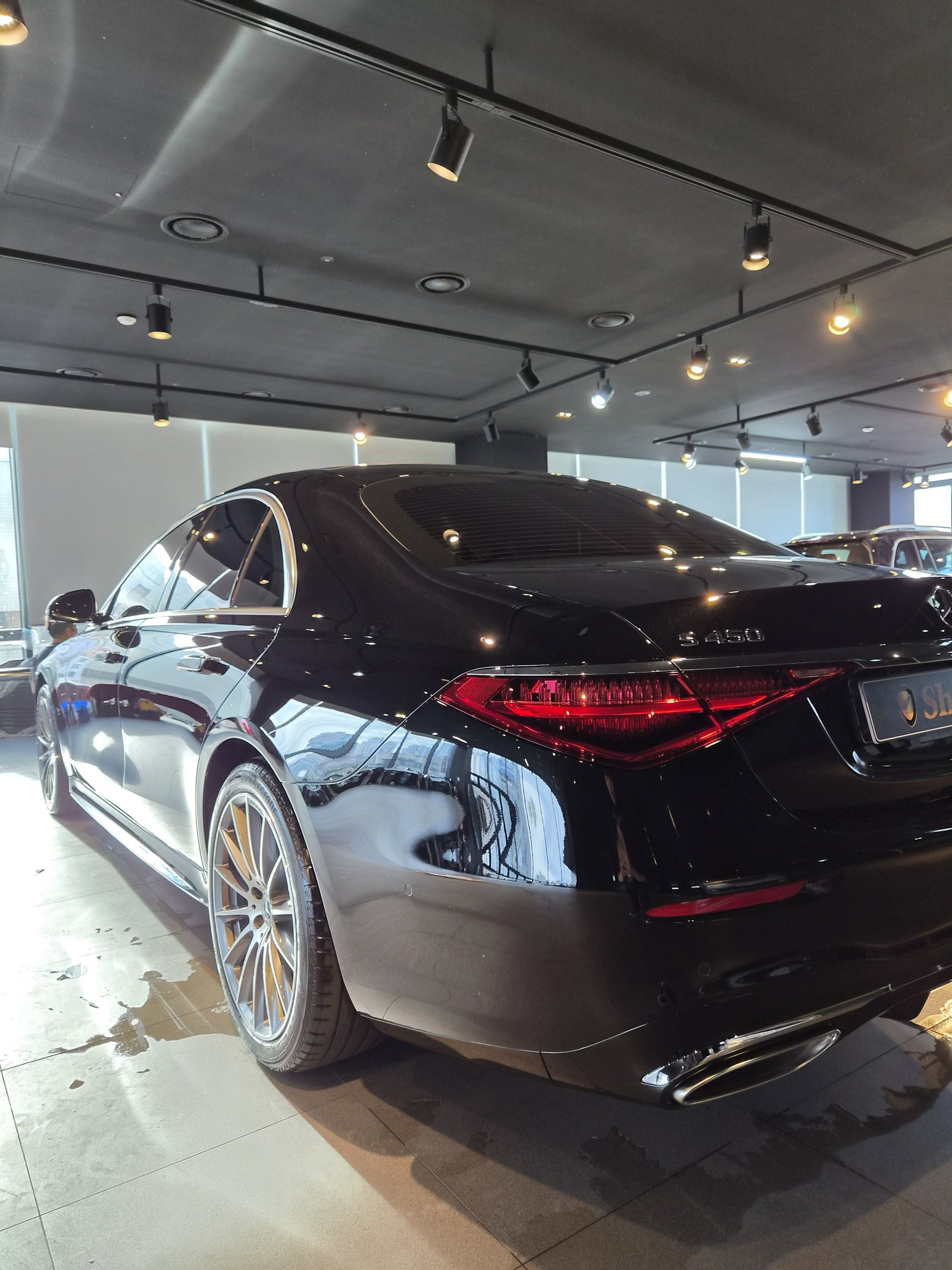 벤츠 S450 검정 신차 측면 - 부산 신차 유리막코팅