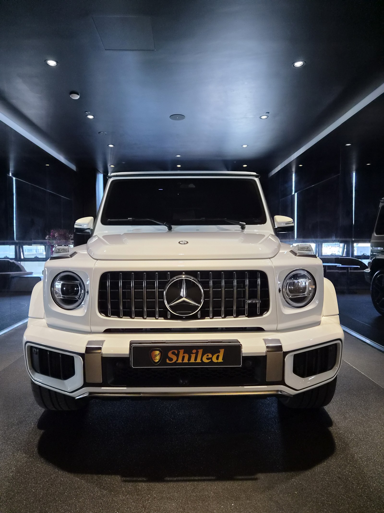 부산 벤츠 유리막코팅 AMG G63 백색 전면 그릴 - G-PRO 신차코팅
