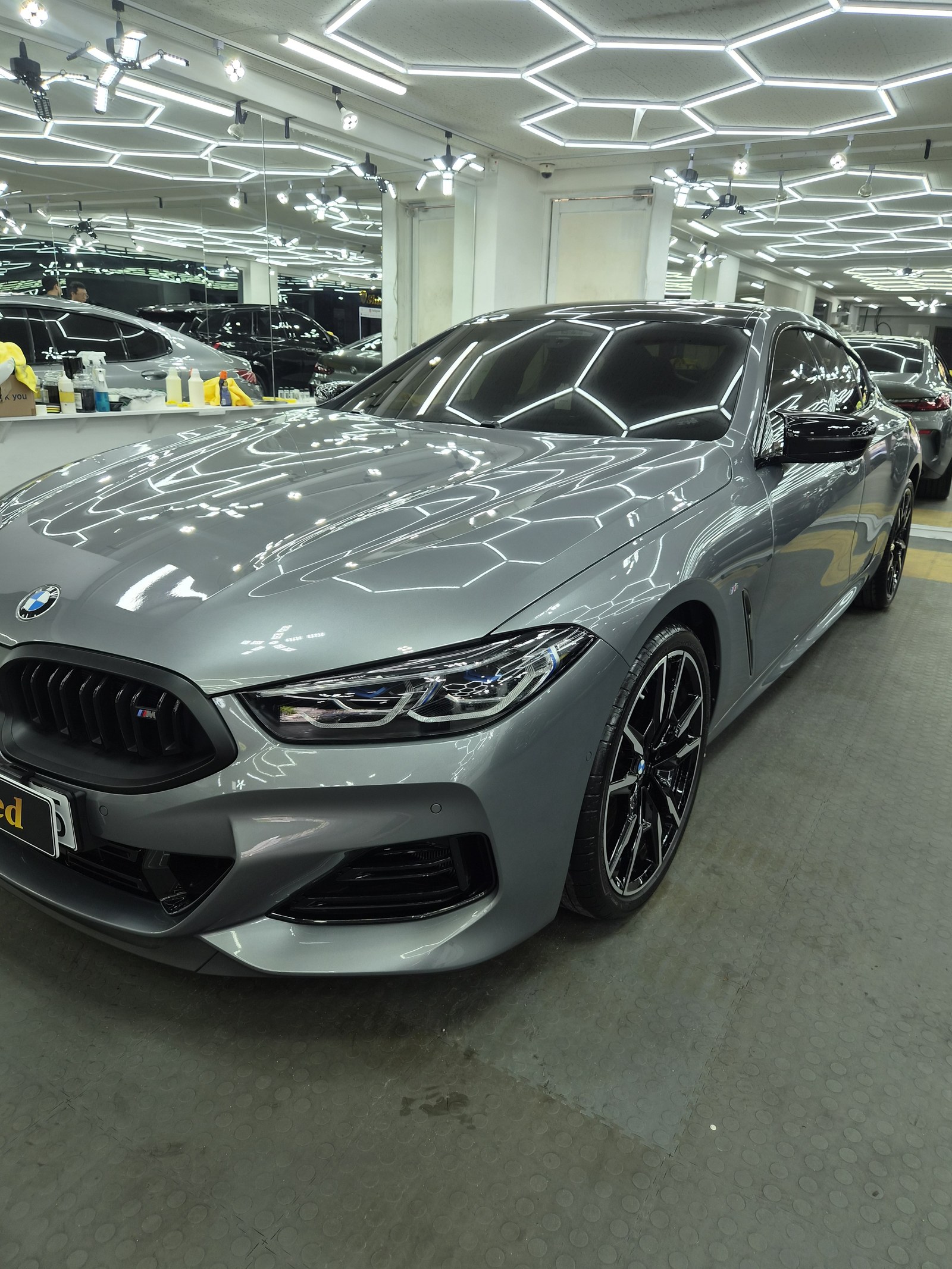 부산 신차 유리막코팅 BMW M850i 그란쿠페 전측면 그릴 - G-PRO 신차코팅