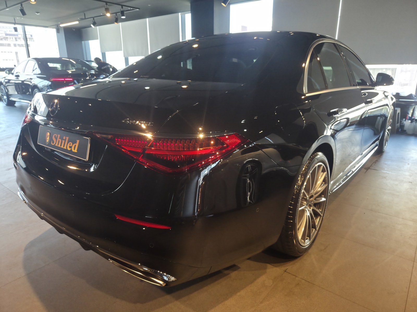 부산 벤츠 S450 블랙 신차 측후면 G-TOP
