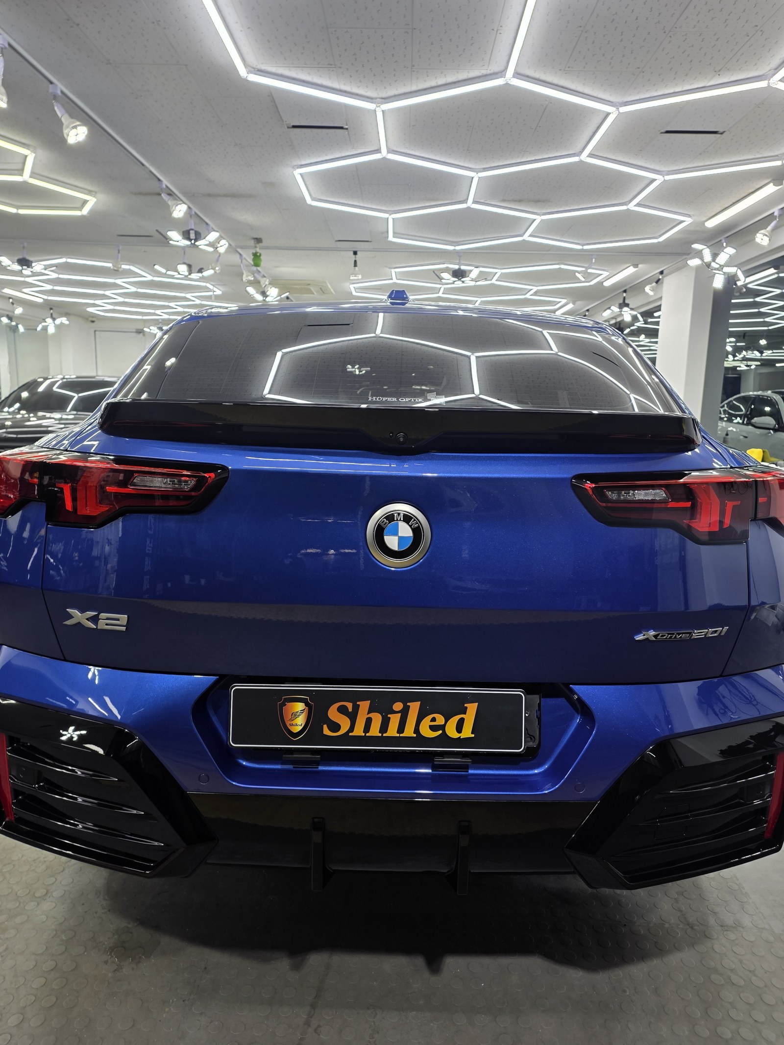 BMW X2 블루 후면 Shiled 번호판 - 부산 쉴드광택 신차코팅