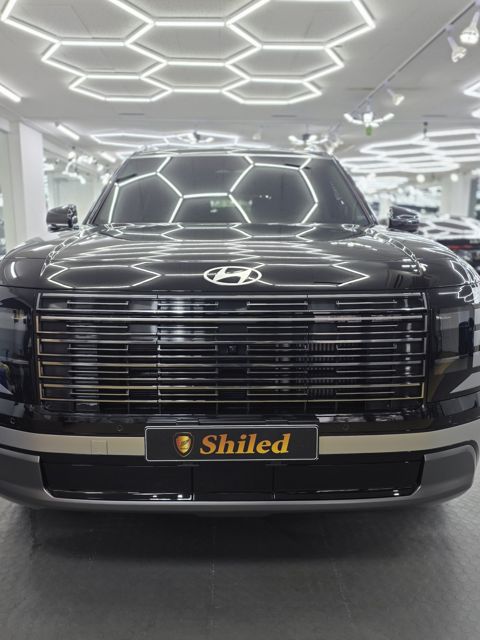 팰리세이드 검정 신차 전면 Shiled - 부산 쉴드광택 신차코팅