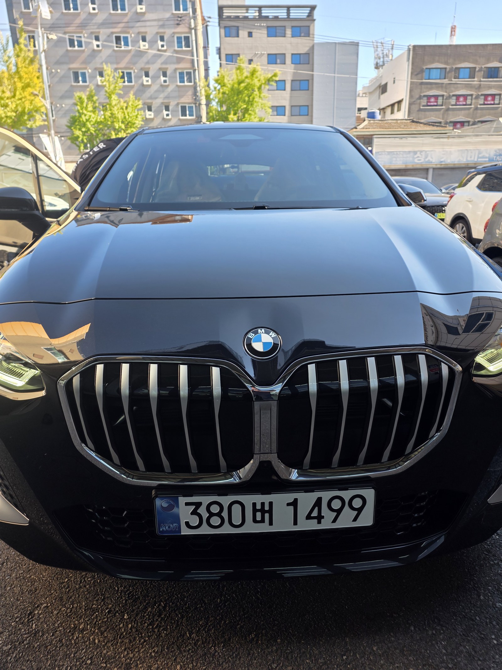 BMW 220i 그란쿠페 검정 신차 G-PRO 유리막코팅 - 부산 쉴드광택 전면
