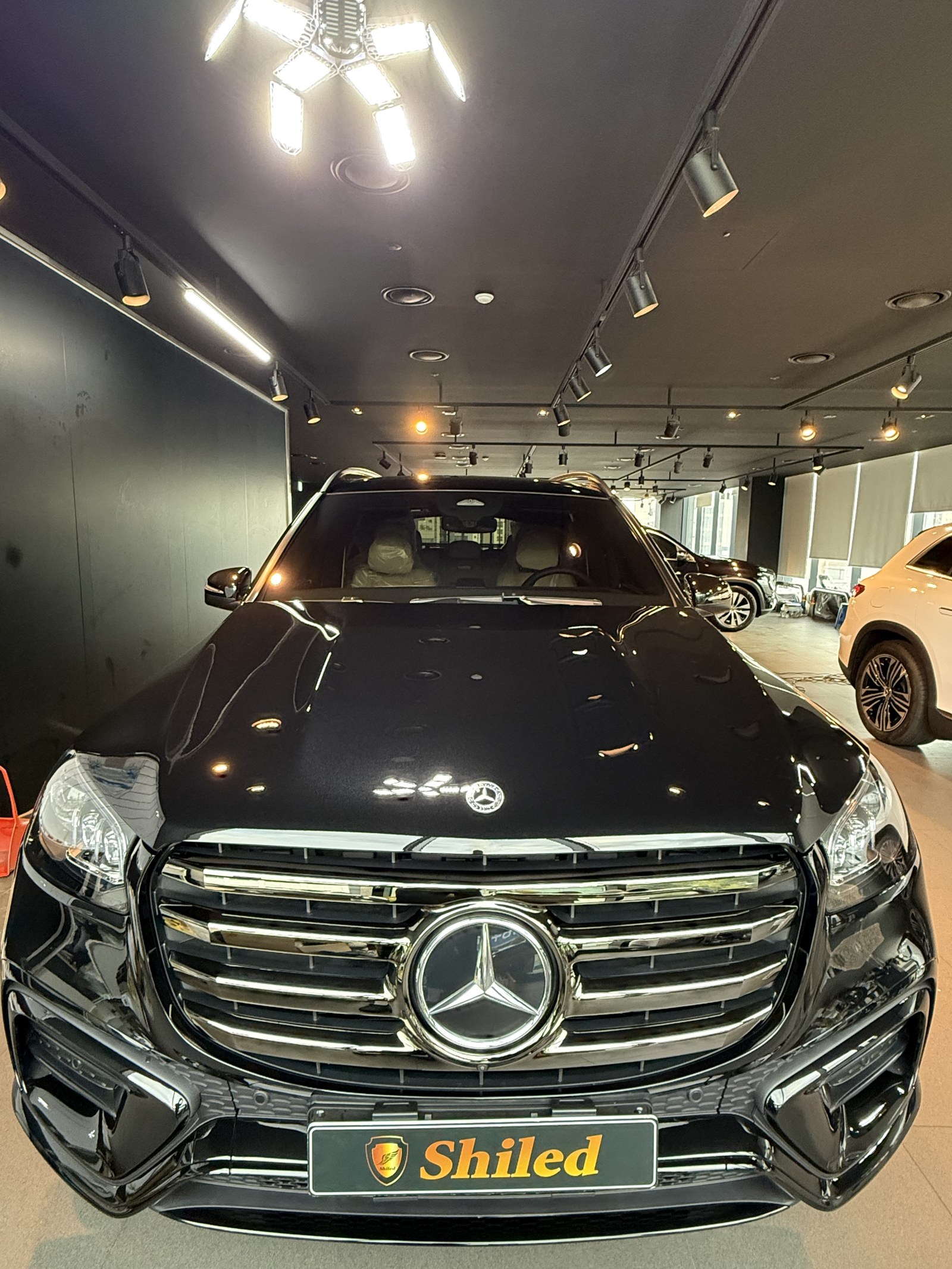 벤츠 GLS450 검정 신차 F5 부산 유리막코팅 전면