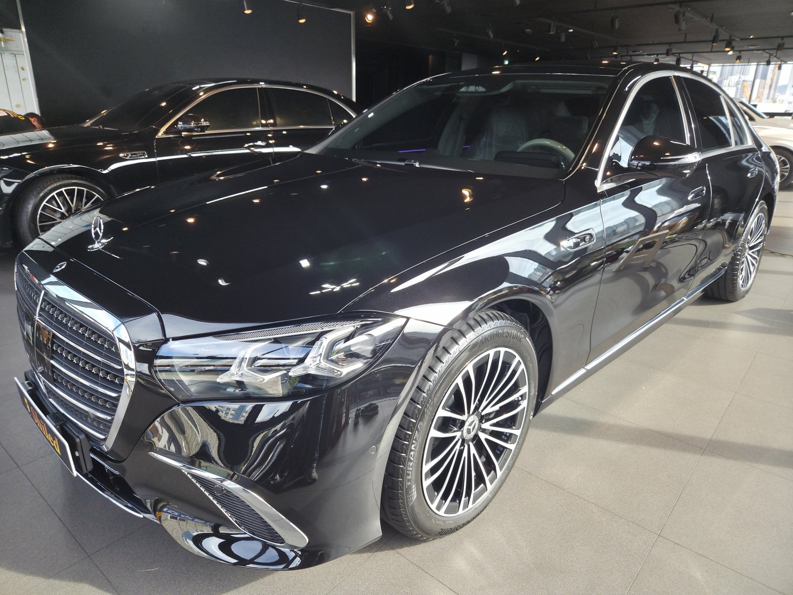 벤츠 S350 검정 신차 측면 프로파일 - 부산 쉴드광택 신차코팅