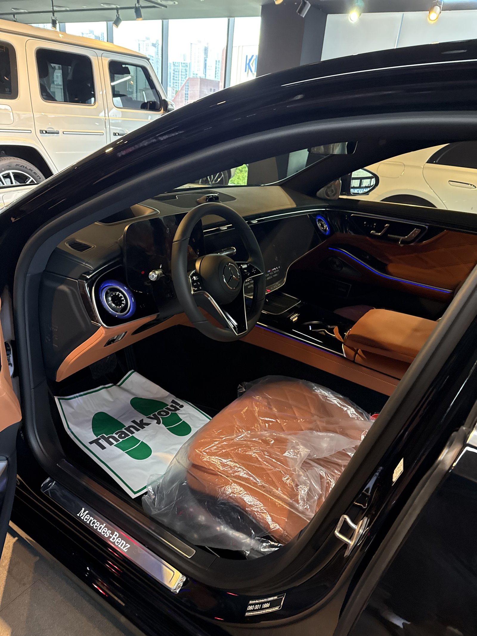 벤츠 S500 신차 실내 스티어링 휠 - 출고 전 컨디션
