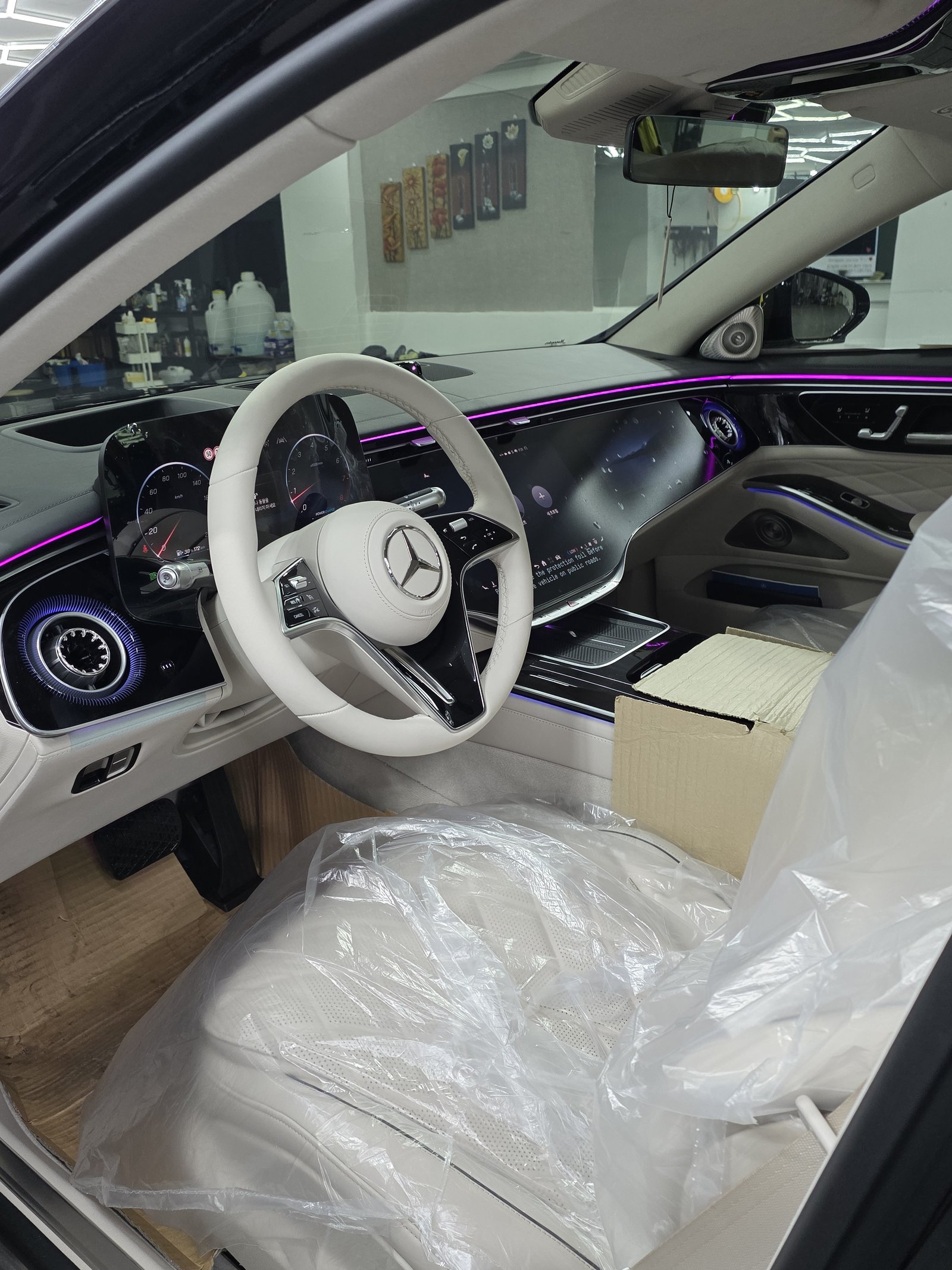 벤츠 S500 신차 실내 - 출고 전 컨디션