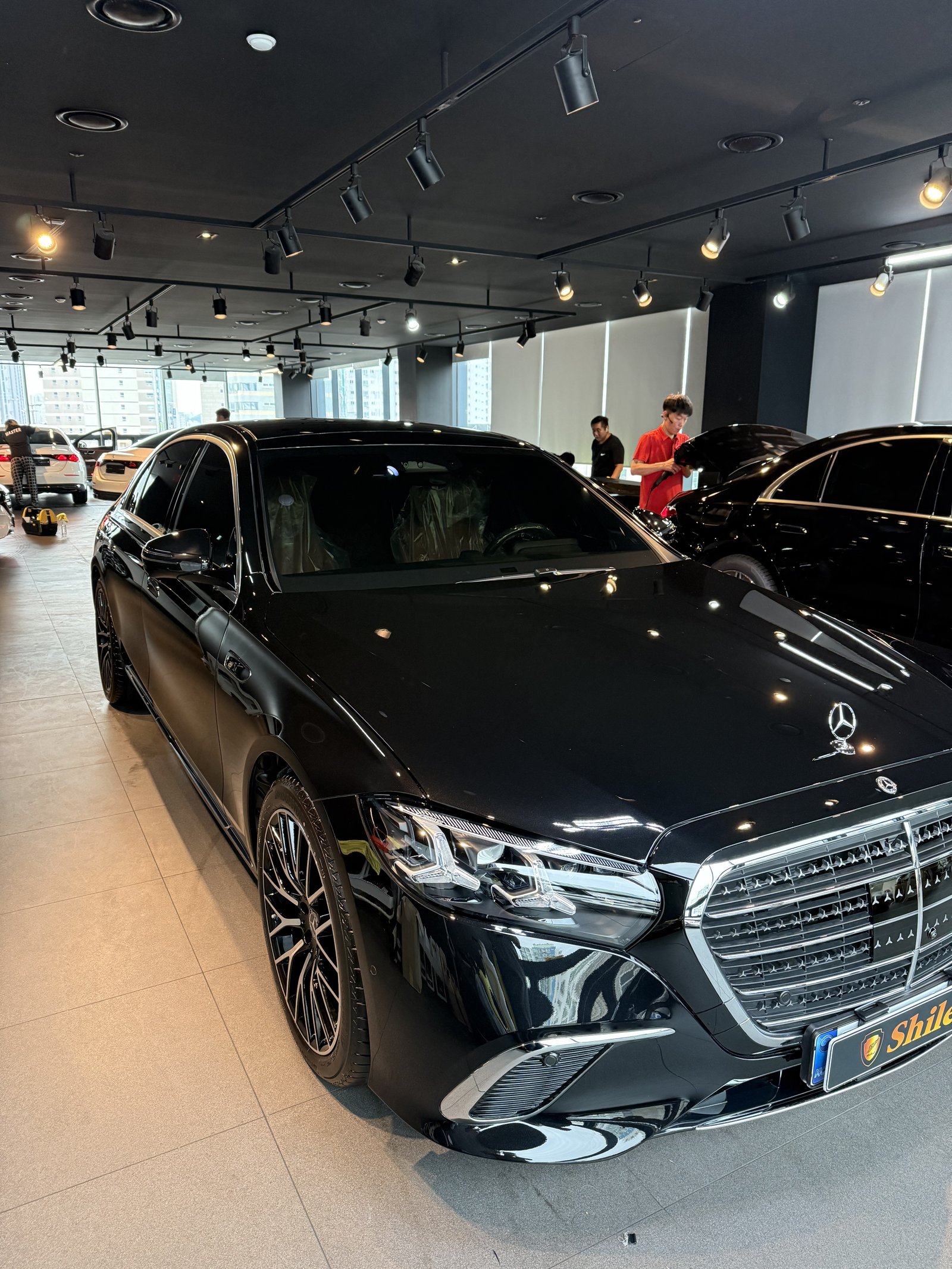 벤츠 S500 신차 전측면 - 부산 유리막코팅