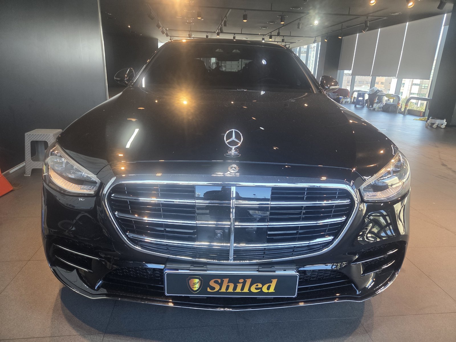 벤츠 S450 검정 광택 전 정면