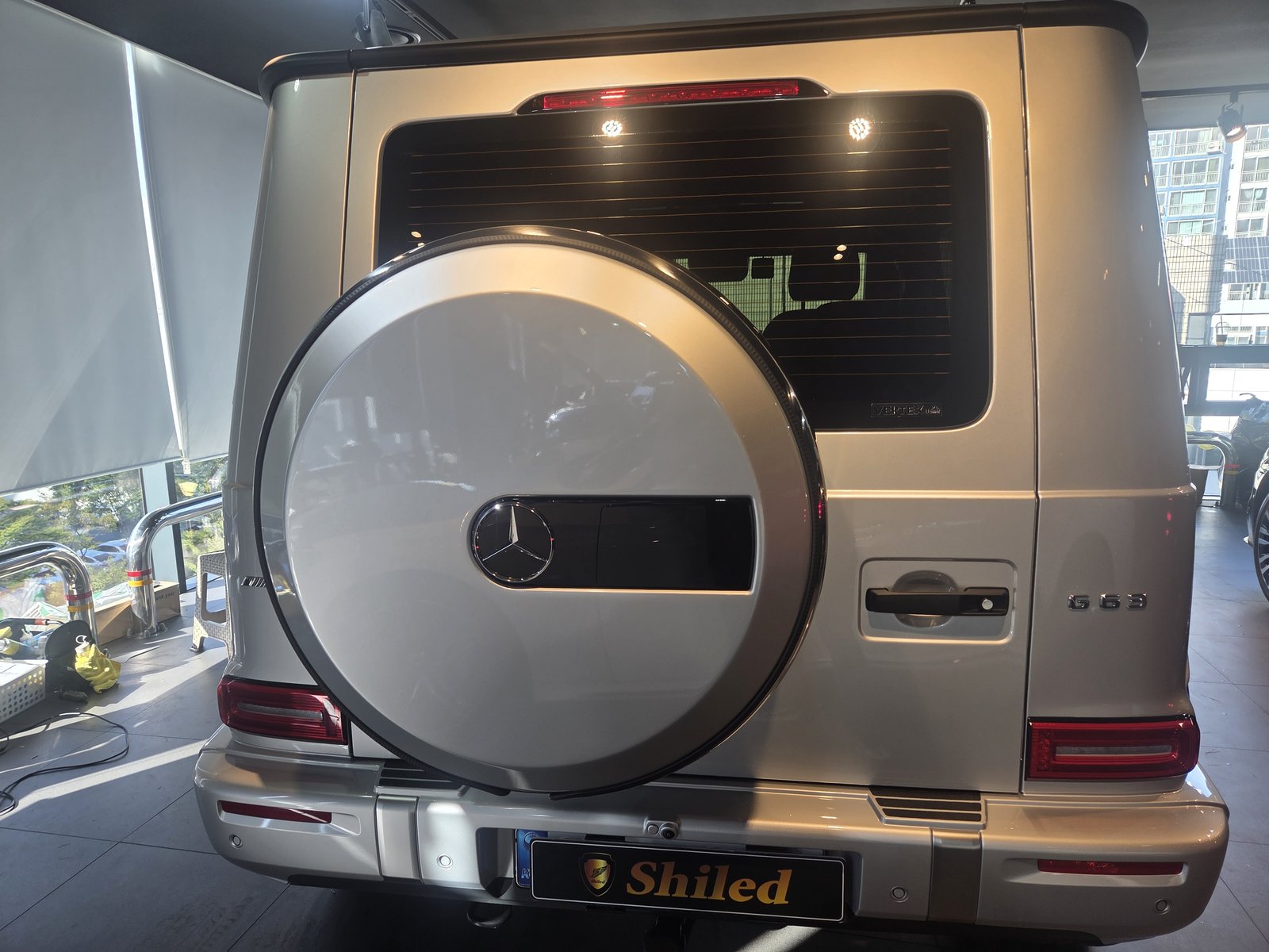 G63 실버 후면 스페어타이어 커버