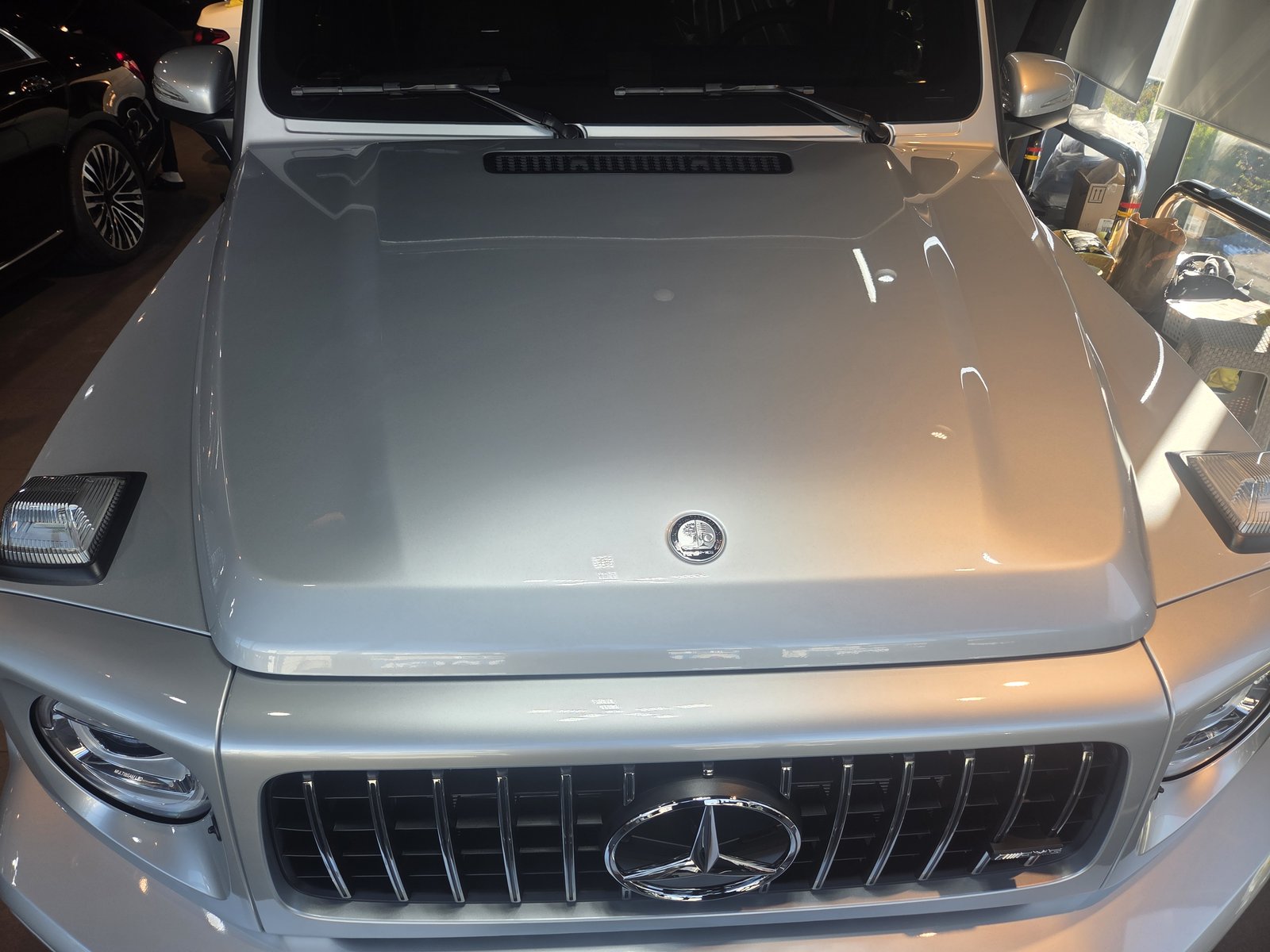 G63 실버 보닛
