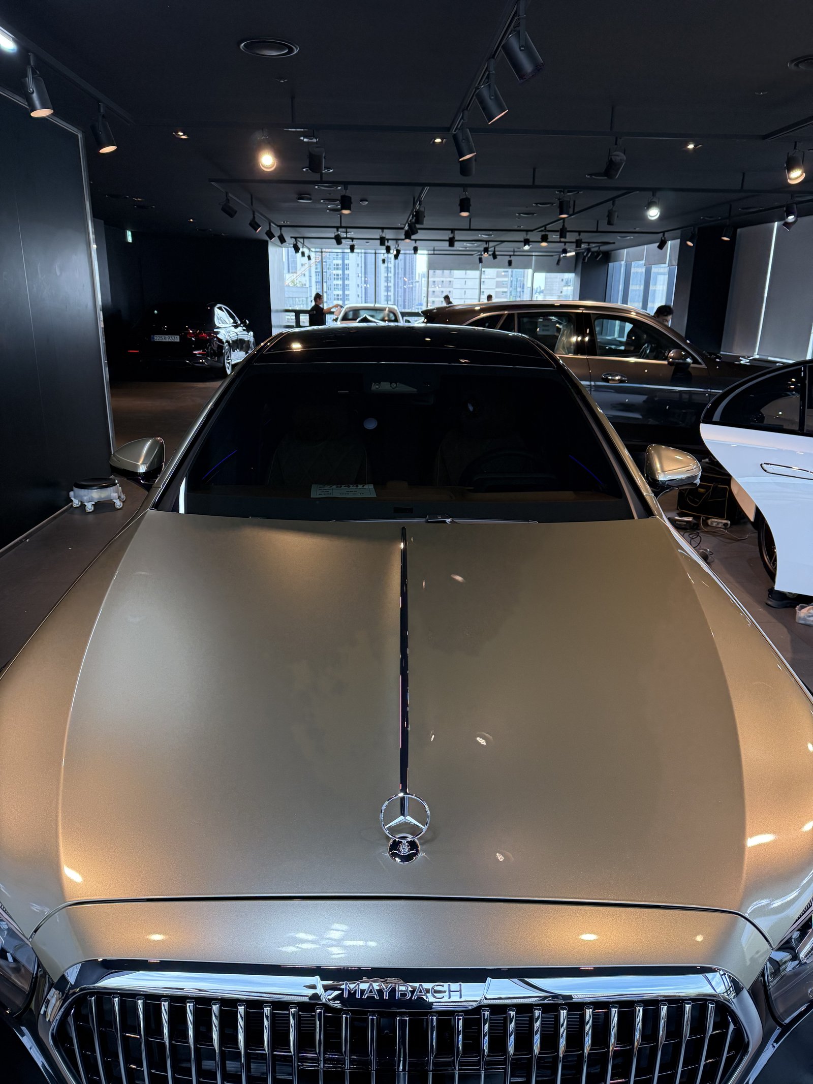 마이바흐 S580 보닛 크롬 라인